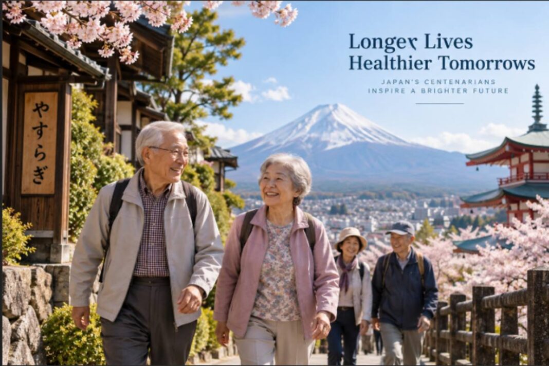Older adults in Japan as the country's centenarian population exceeds 100,000